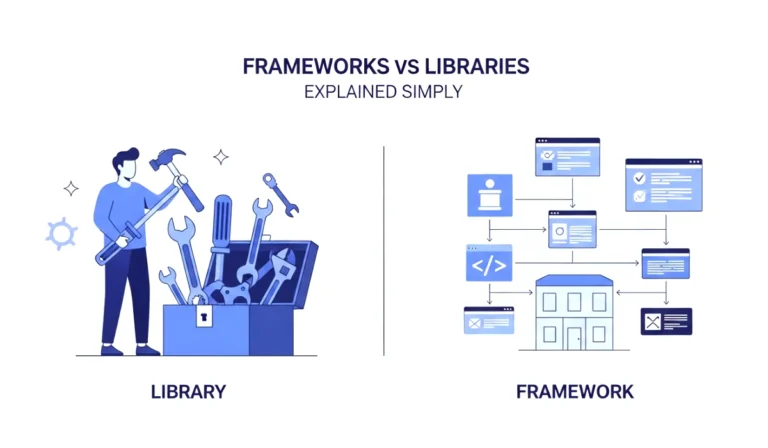 Frameworks vs Libraries: The Simple Difference Every Developer Should Understand