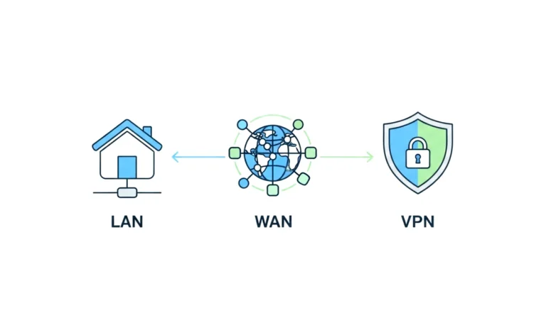 LAN vs WAN vs VPN Explained For Beginners (Simple Guide With Real Life Examples)